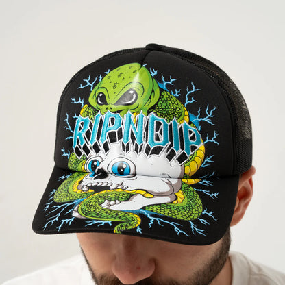 Skull and Bones Trucker Hat (Black)
