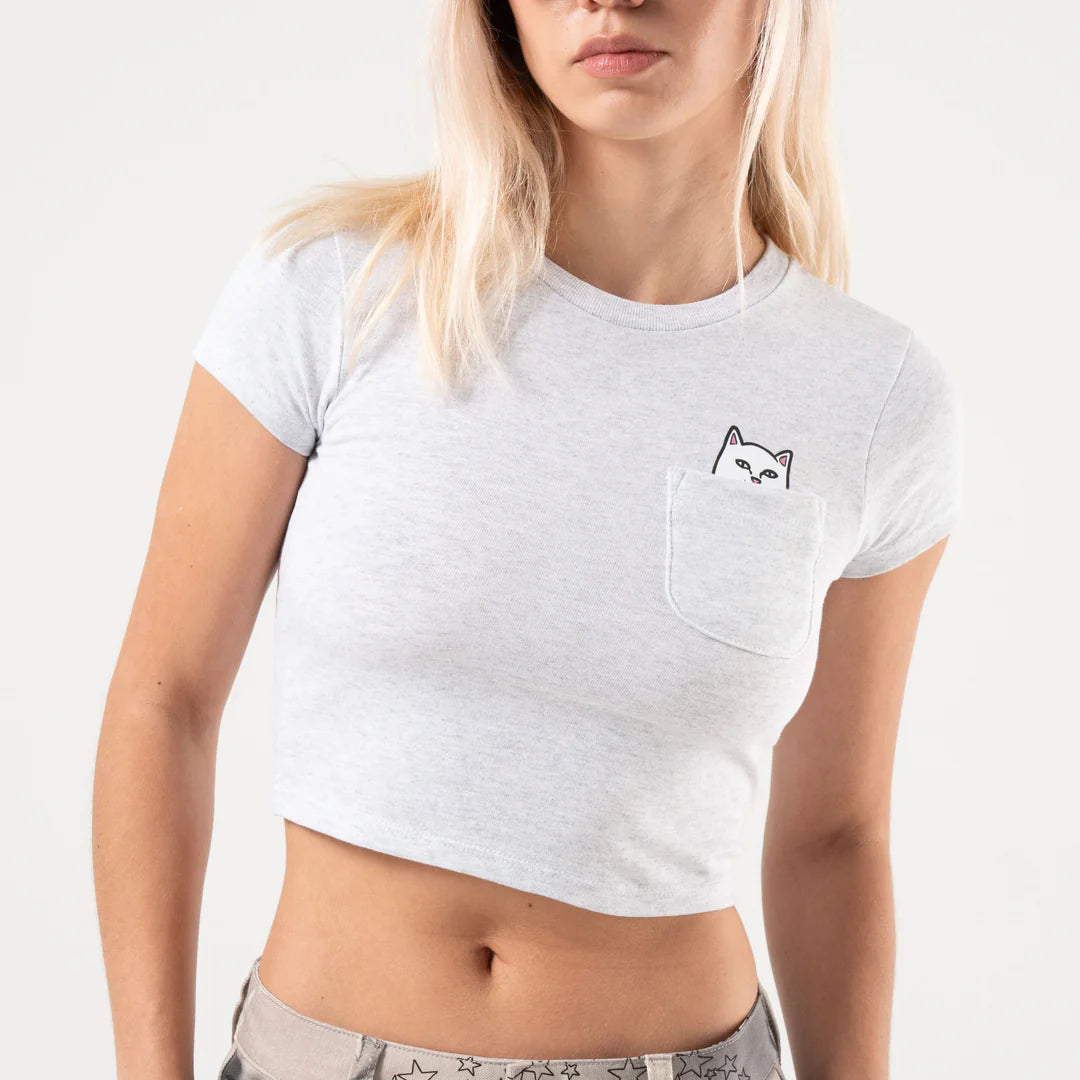 Lord Nermal Cropped Baby Pocket Tee (Ash Heather)