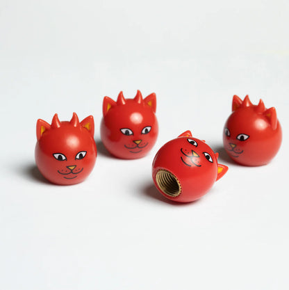 DEVIL NERM TIRE CAPS (RED)