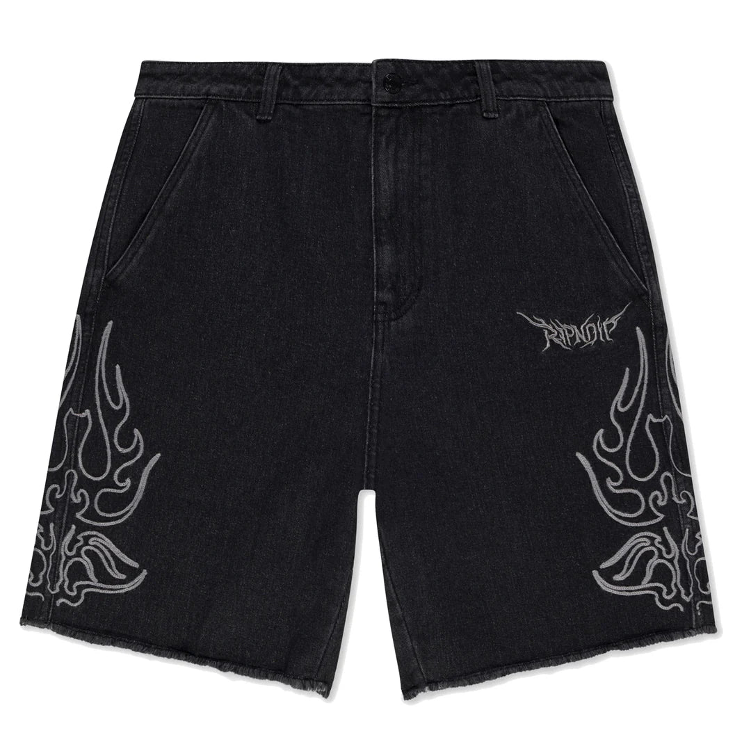 VOLT DENIM SHORTS (BLACK)