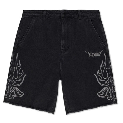 VOLT DENIM SHORTS (BLACK)